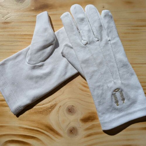 Gants maçonniques Colonnes J et B