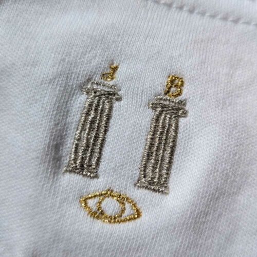 Gants maçonniques Colonnes J et B