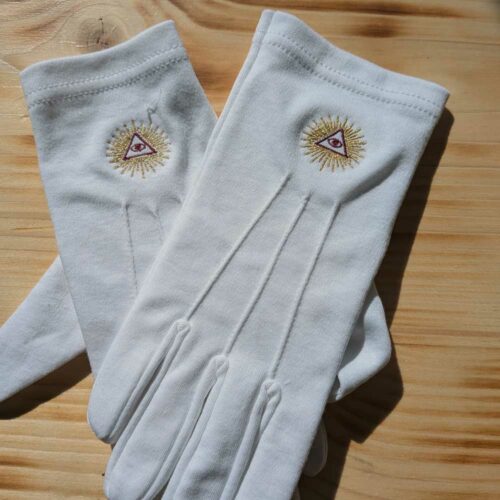 Gants maçonniques Delta Lumineux