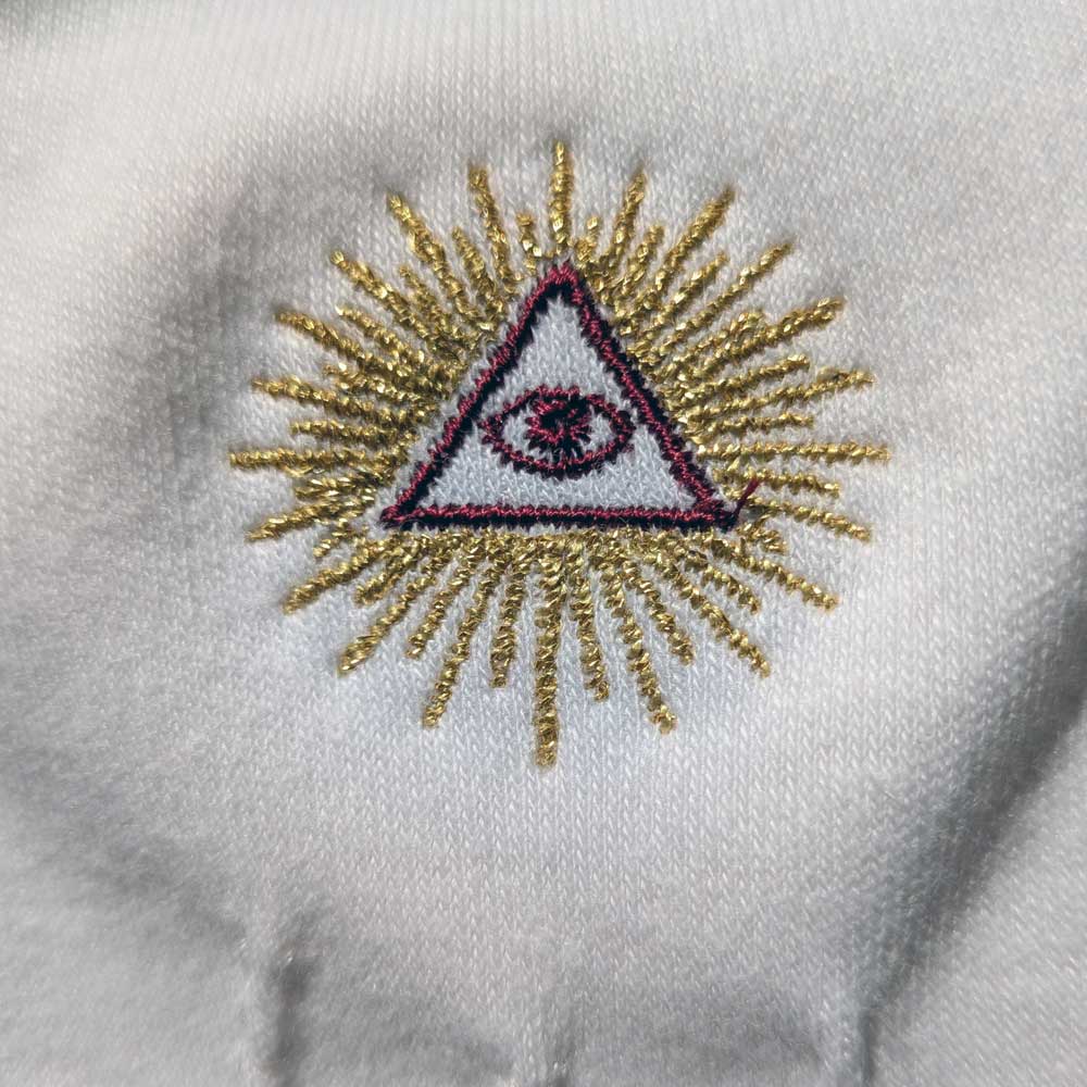 Gants maçonniques Delta Lumineux