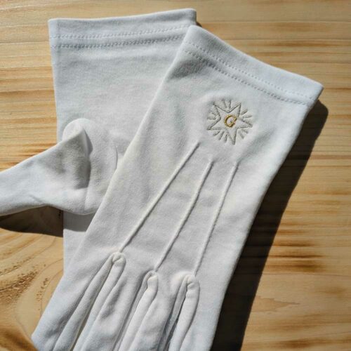 Gants maçonniques Étoile Flamboyante