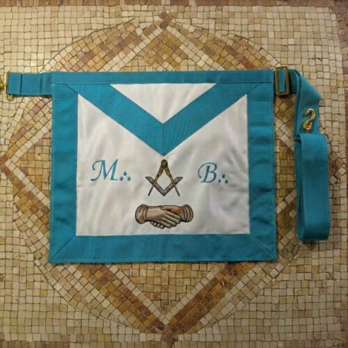 Tablier maçonnique Rite Français Tablier maçonnique Rite Français poignée de main